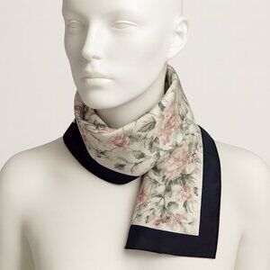 Pierre Cardin 💯% Silk Floral Print Luxury Scarf – 30x30-In Women’s Accessories